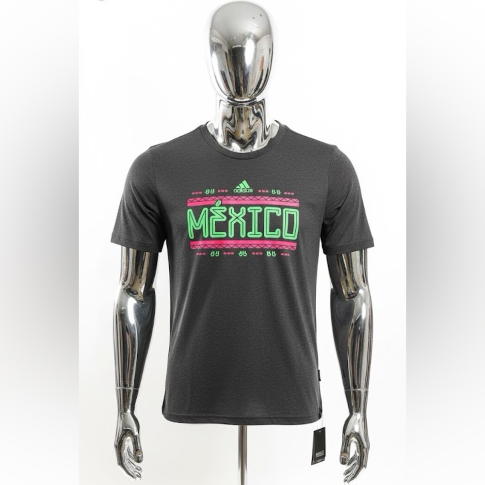 Adidas: Mexico Soccer Team Aztec Pink & Black Dri-fit Shirt (Medium)